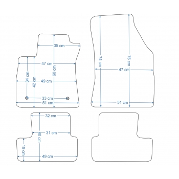 Dywaniki welurowe Renault Megane IV HB od 2016r. - Jakość Diamond