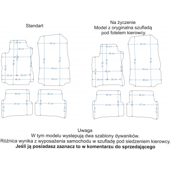Renault Modus 2004-2012r. Dywaniki Welurowe RZ