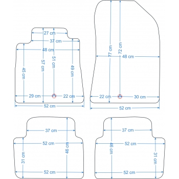 Renault Vel Satis 2001-2009r. Dywaniki Welurowe RZ