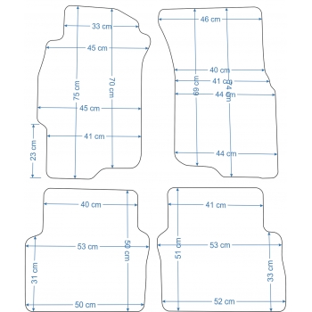 Rover 45 2000-2005r. Dywaniki welurowe - ECONOMY - kolory do wyboru.