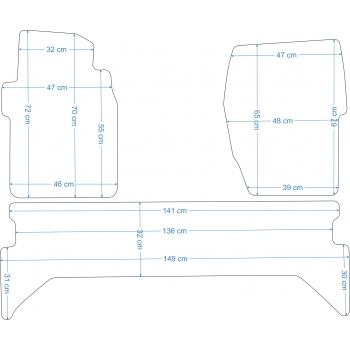 Land Rover Discovery I 1989-1998r.  Dywaniki welurowe - PLATINUM - kolory do wyboru.