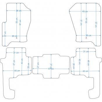 Land Rover Discovery III 2004-2009r. Dywaniki welurowe - ECONOMY - kolory do wyboru.