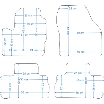 Land Rover Freelander 2006-2014r. Dywaniki welurowe - ECONOMY - kolory do wyboru.