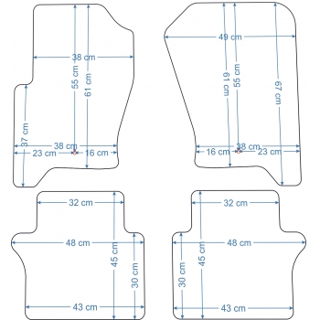 Land Rover Range Rover Sport 2005-2012r Czarne samochodowe dywaniki welurowe Gold