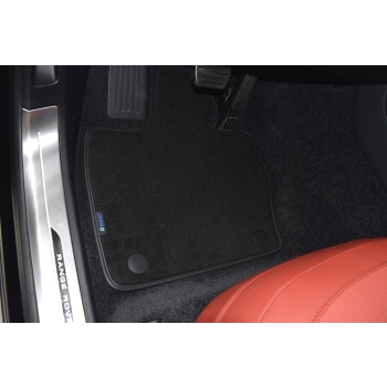 Range Rover Sport L460 od 2022r. Czarne samochodowe dywaniki welurowe Gold