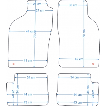 Saab 900 Cabrio 1994-1998r. Dywaniki welurowe - ECONOMY - kolory do wyboru.