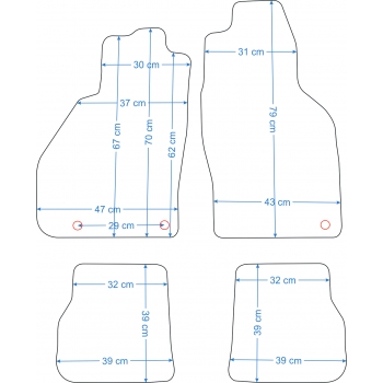 Saab 9-3 1998-2002r. Samochodowe dywaniki welurowe Gold (czarne)