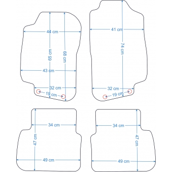 Saab 9-5 1997-2010r. Dywaniki Welurowe RZ