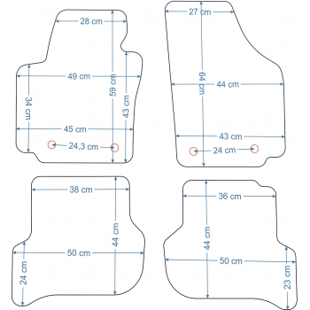 Seat Altea 2004-2008r. Dywaniki Welurowe RZ