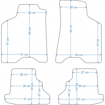 Seat Arosa 1997-2005r. Dywaniki welurowe - PLATINUM - kolory do wyboru.