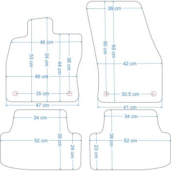 Dywaniki welurowe Seat Altea XL od 06r. ECONOMY -2359