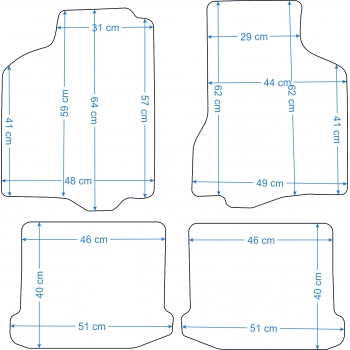 Seat Ibiza 1999-2001r. / Seat Cordoba 1999-2001r. Dywaniki welurowe - ECONOMY - kolory do wyboru.