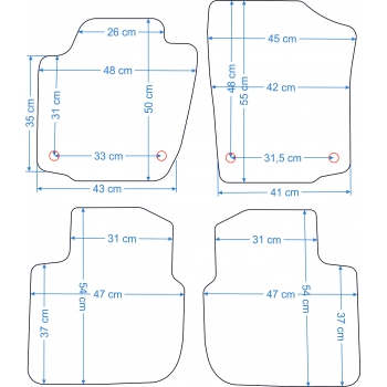 Skoda Rapid 2012-2019r. Dywaniki Welurowe RZ
