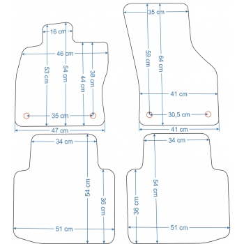 Dywaniki welurowe Skoda Superb od 2015r. - Jakość Diamond