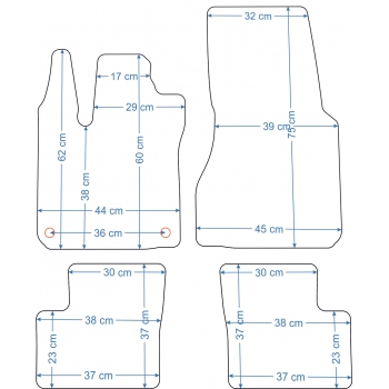 Smart ForFour od 2014r. Dywaniki welurowe - ECONOMY - kolory do wyboru.