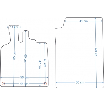 Smart ForTwo 2007-2014r. Dywaniki Welurowe RZ