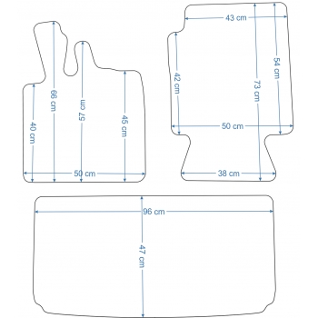 Smart ForTwo 1998-2007r. Dywaniki Welurowe RZ