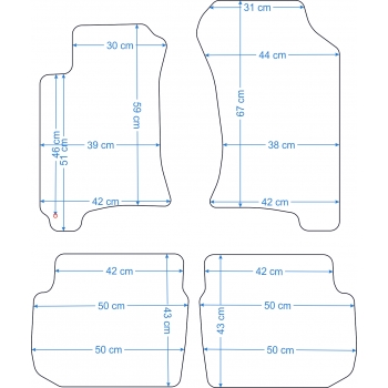 Subaru Forester 1997-2002r. Dywaniki welurowe - ECONOMY - kolory do wyboru.