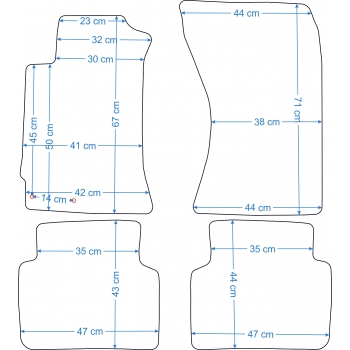 Subaru Forester 2003-2008r. Dywaniki welurowe - ECONOMY - kolory do wyboru.