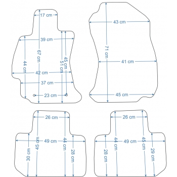 Dywaniki welurowe Subaru Forester IV 2013-2018r. - Jakość Diamond