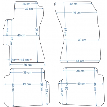 Subaru Impreza 2007-2011r. Dywaniki welurowe - ECONOMY - kolory do wyboru.