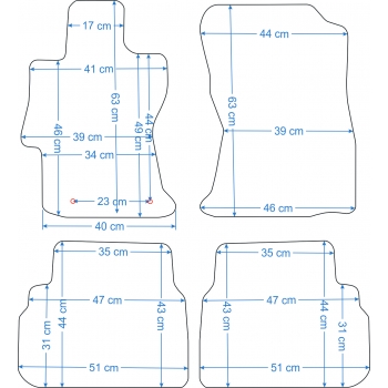 Subaru Impreza od 2018r. Dywaniki welurowe - ECONOMY - kolory do wyboru.