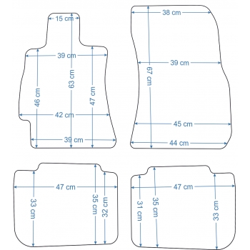 Subaru Legacy V 2009-2014r. Dywaniki Welurowe RZ