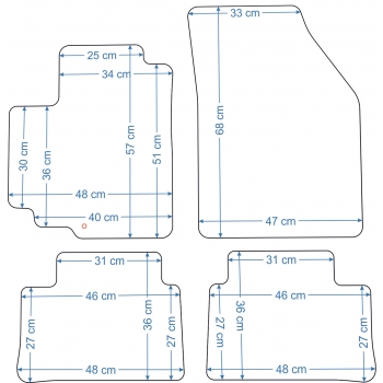 Suzuki Alto 2009-2014r.  Dywaniki welurowe - ECONOMY - kolory do wyboru.
