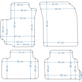 Suzuki Swift 3d 2010-2017r.  Dywaniki welurowe - ECONOMY - kolory do wyboru.