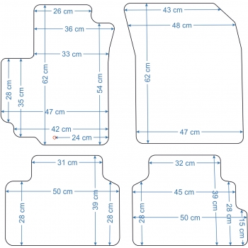 Suzuki Grand Vitara 5d. 2005-2014r. Czarne samochodowe dywaniki welurowe Gold