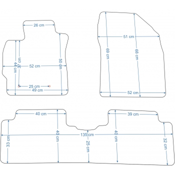 Dywaniki welurowe Toyota Auris 07-12r. ECONOMY -2447