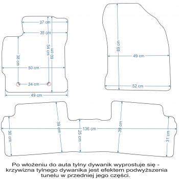 Toyota Auris 2013-2019r. Dywaniki welurowe - GOLD - kolory do wyboru.