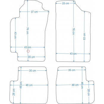 Toyota Avensis 1997-2002r. Dywaniki welurowe - ECONOMY - kolory do wyboru.