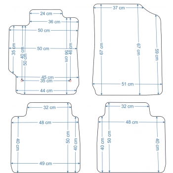 Toyota Camry 2006-2011r. Dywaniki welurowe - ECONOMY - kolory do wyboru.