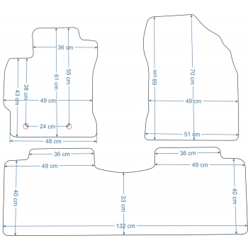 Dywaniki welurowe Toyota Corolla XI 2014-2019r. - Jakość Diamond