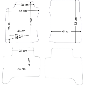 Toyota Land Cruiser J120 2002-2009r. Dywaniki welurowe - ECONOMY - kolory do wyboru.