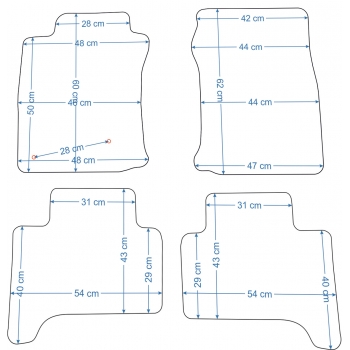 Land Cruiser J120 2002-2009r. Dywaniki welurowe - SILVER - kolory do wyboru.