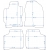 Toyota Prius 2003-2009r. Dywaniki welurowe - ECONOMY - kolory do wyboru.