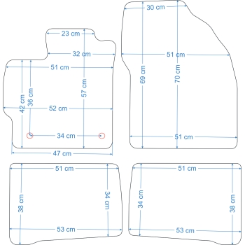 Dywaniki welurowe Toyota Prius 2012-2015r. - Jakość Diamond