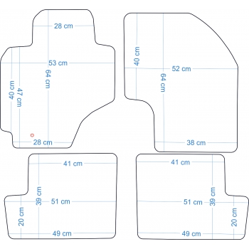 Toyota RAV4 2000-2003r. Czarne samochodowe dywaniki welurowe Gold