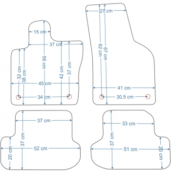 VW Beetle 2011-2019r Czarne samochodowe dywaniki welur