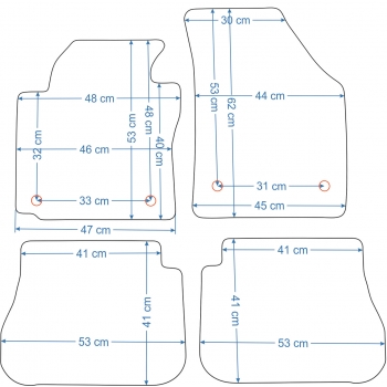 Dywaniki welurowe VW Caddy 5os. od 06/2015r. - Jakość Diamond