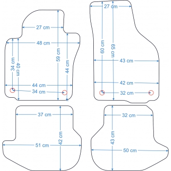 VW EOS 2006-2015r. Dywaniki Welurowe RZ