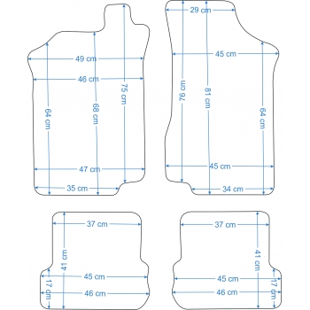 VW Golf II 1983-1992r. Dywaniki Welurowe RZ