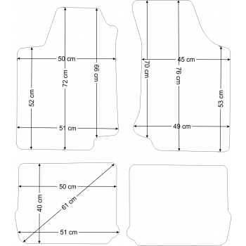 VW Golf III 1991-1998r. Dywaniki Welurowe RZ