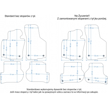 Skoda Octavia II 2004-2012r. Dywaniki welurowe - PLATINUM - kolory do wyboru.
