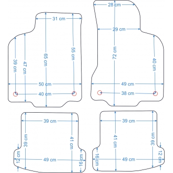 VW Polo 6n2 2000-2001r. Dywaniki welurowe - ECONOMY - kolory do wyboru.