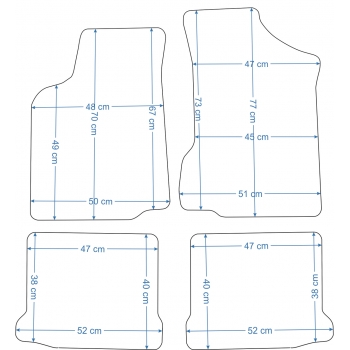 VW Polo III 1994-1999r. Dywaniki welurowe - ECONOMY - kolory do wyboru.