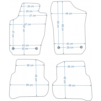 Seat Ibiza 2008-2017r. Dywaniki welurowe - ECONOMY - kolory do wyboru.
