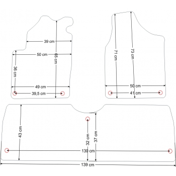 Ford Galaxy 5os. 1995-2005r. Dywaniki welurowe - PLATINUM - kolory do wyboru.